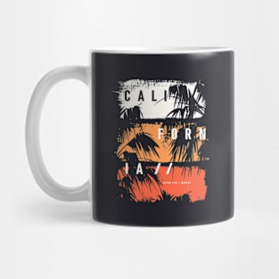 California Retro Ocean Vintage Palm Tree Mug